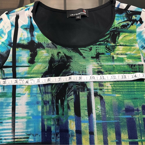 Laura brand, green and blue top - Picture 4 of 5